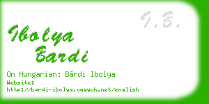 ibolya bardi business card