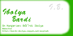 ibolya bardi business card